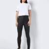 Noisy May NMELLA COATED SLIM FIT TROUSERS