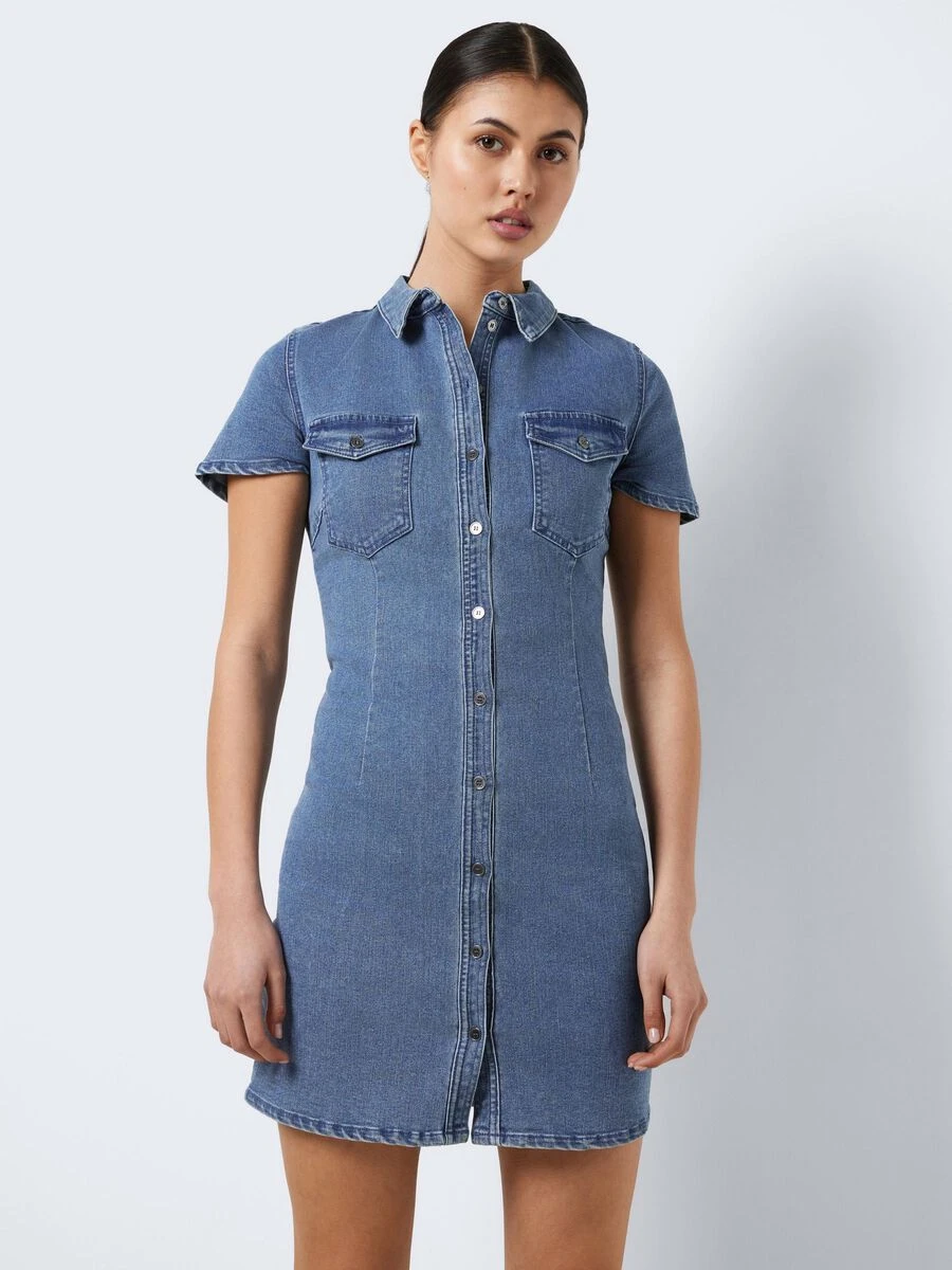 Noisy May SHORT SLEEVED DENIM DRESS - Image 2