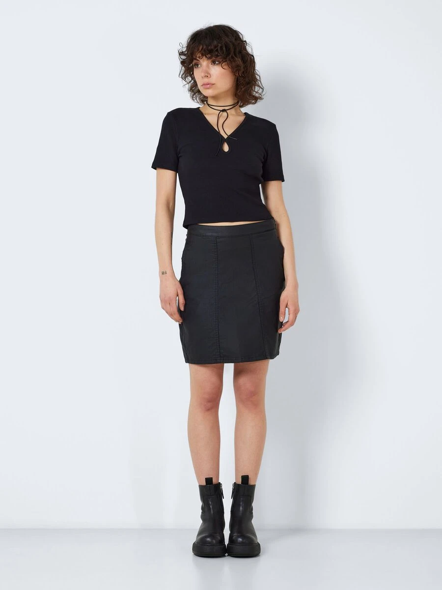 Noisy May HIGH WAISTED COATED SKIRT - Image 3