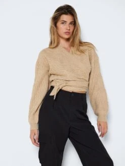 Noisy May KNITTED WRAP PULLOVER