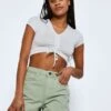 Noisy May CROPPED RUCHED TOP