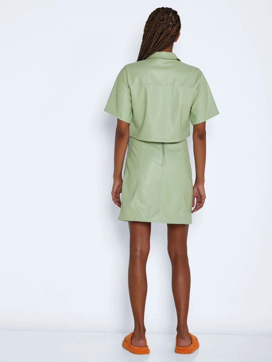 Noisy May COATED CROPPED SHIRT - Image 4