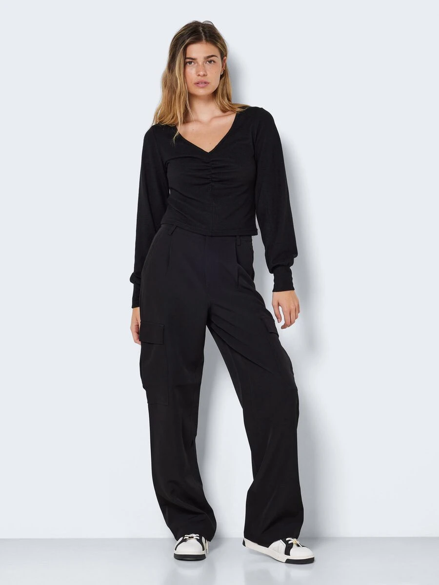 Noisy May LONG SLEEVED V-NECK TOP - Image 3