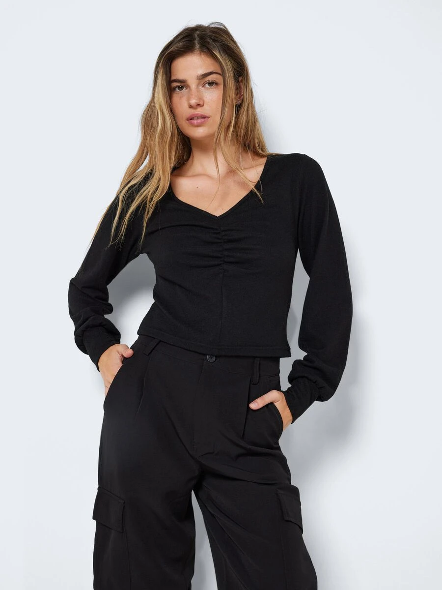 Noisy May LONG SLEEVED V-NECK TOP