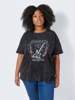 Noisy May CURVE PRINT T-SHIRT