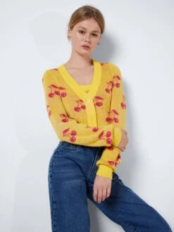 Noisy May MULTI-COLOURED KNITTED CARDIGAN