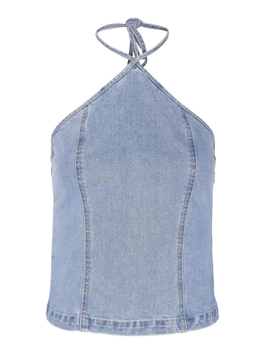 Noisy May DENIM HALTER NECK TOP - Image 6
