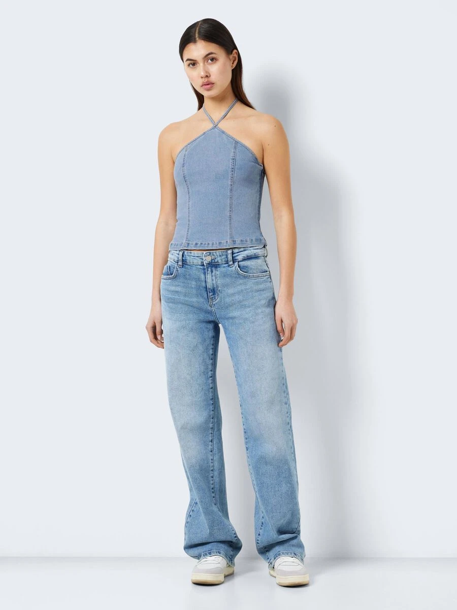 Noisy May DENIM HALTER NECK TOP - Image 3