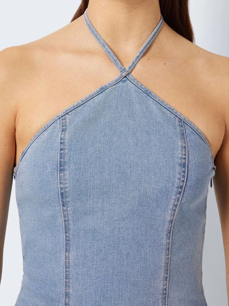 Noisy May DENIM HALTER NECK TOP - Image 5