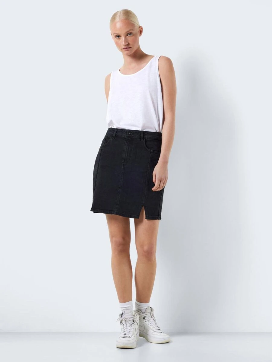 Noisy May SHORT SLIT DENIM SKIRT - Image 3