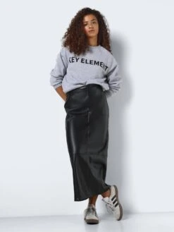 Noisy May LONG FAUX LEATHER SKIRT