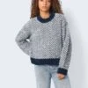 Noisy May PATTERNED KNITTED PULLOVER
